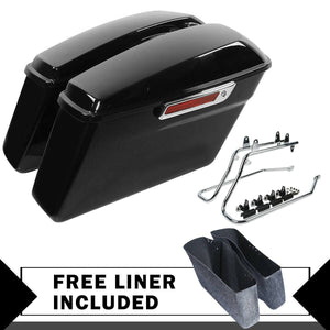 Saddlebags Saddle Bags W/ Conversion Brackets Fit For Harley Softail Heritage - Moto Life Products