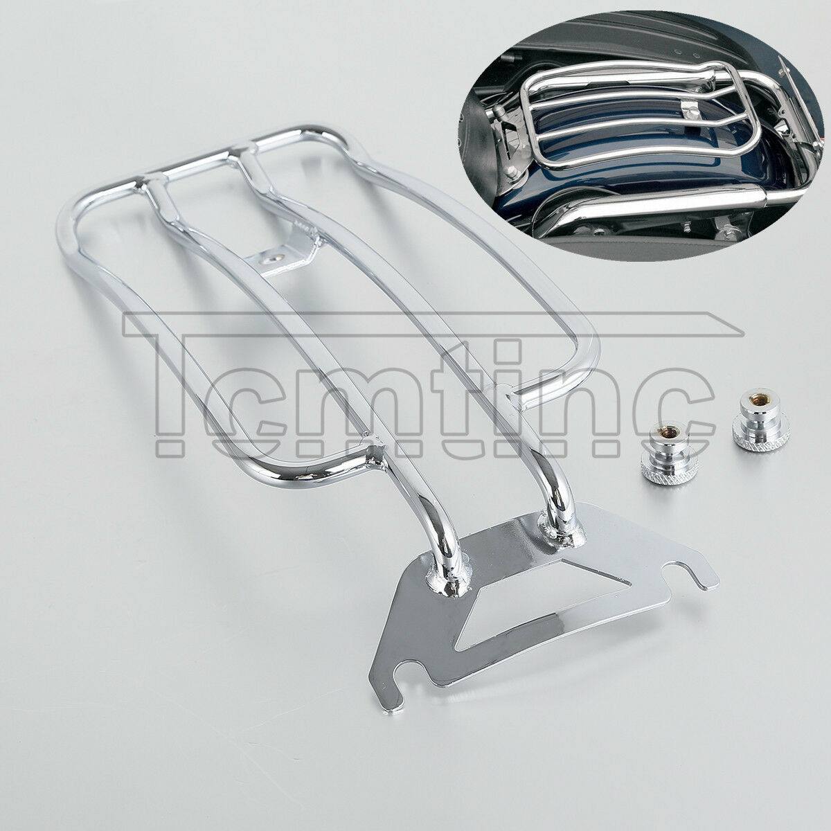 Solo Seat Luggage Rack Chrome Fit For Harley Touring Road King Classic 1998-2020 - Moto Life Products