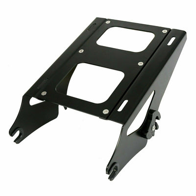 Black Detachable Two-Up Luggage Rack mount Docking For 2014-UP Harley Touring - Moto Life Products