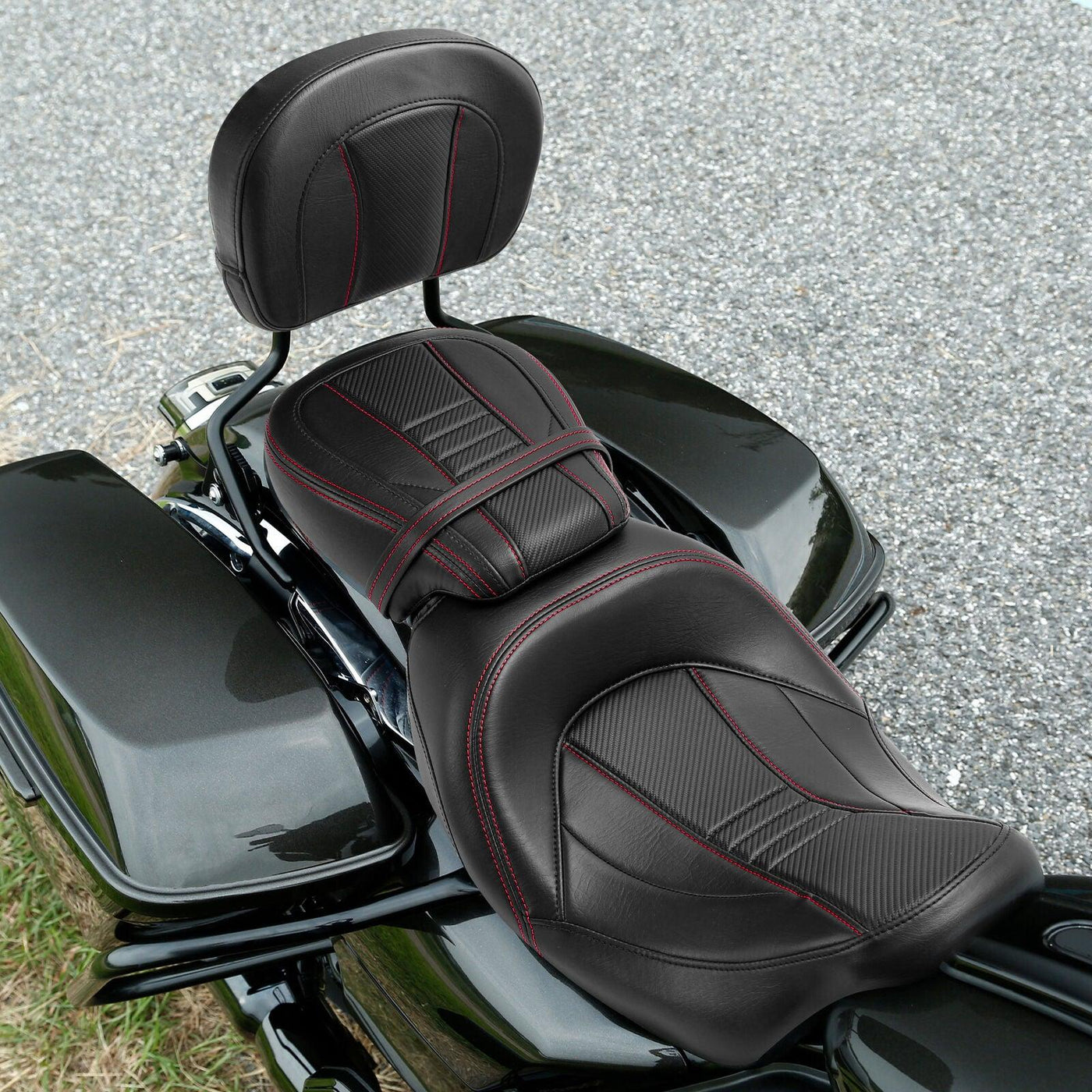 Driver Passenger Seat Backrest Fit For Harley Touring Road Street Glide 09-22 20 - Moto Life Products