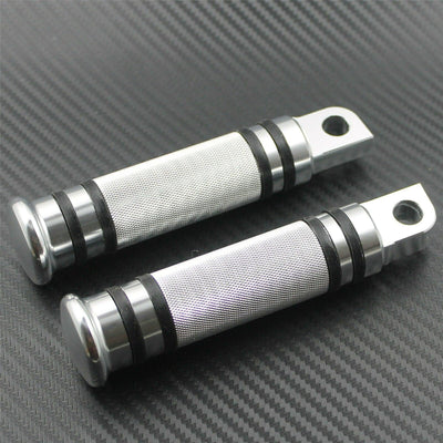 Chrome Knurled Front Rear Foot Peg Footrest Fit For Harley Touring Softail Dyna - Moto Life Products