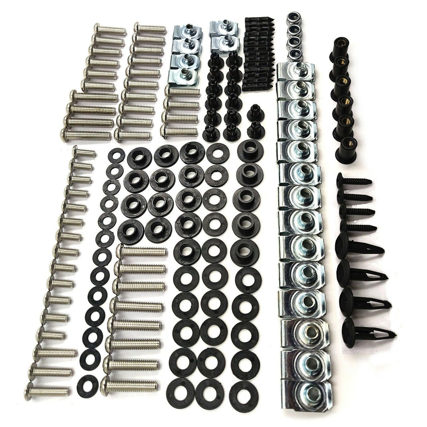 Complete Screws Chrome Fairing Bolt Kit Fit For YAMAHA YZF R1 2004-2006 2005 - Moto Life Products