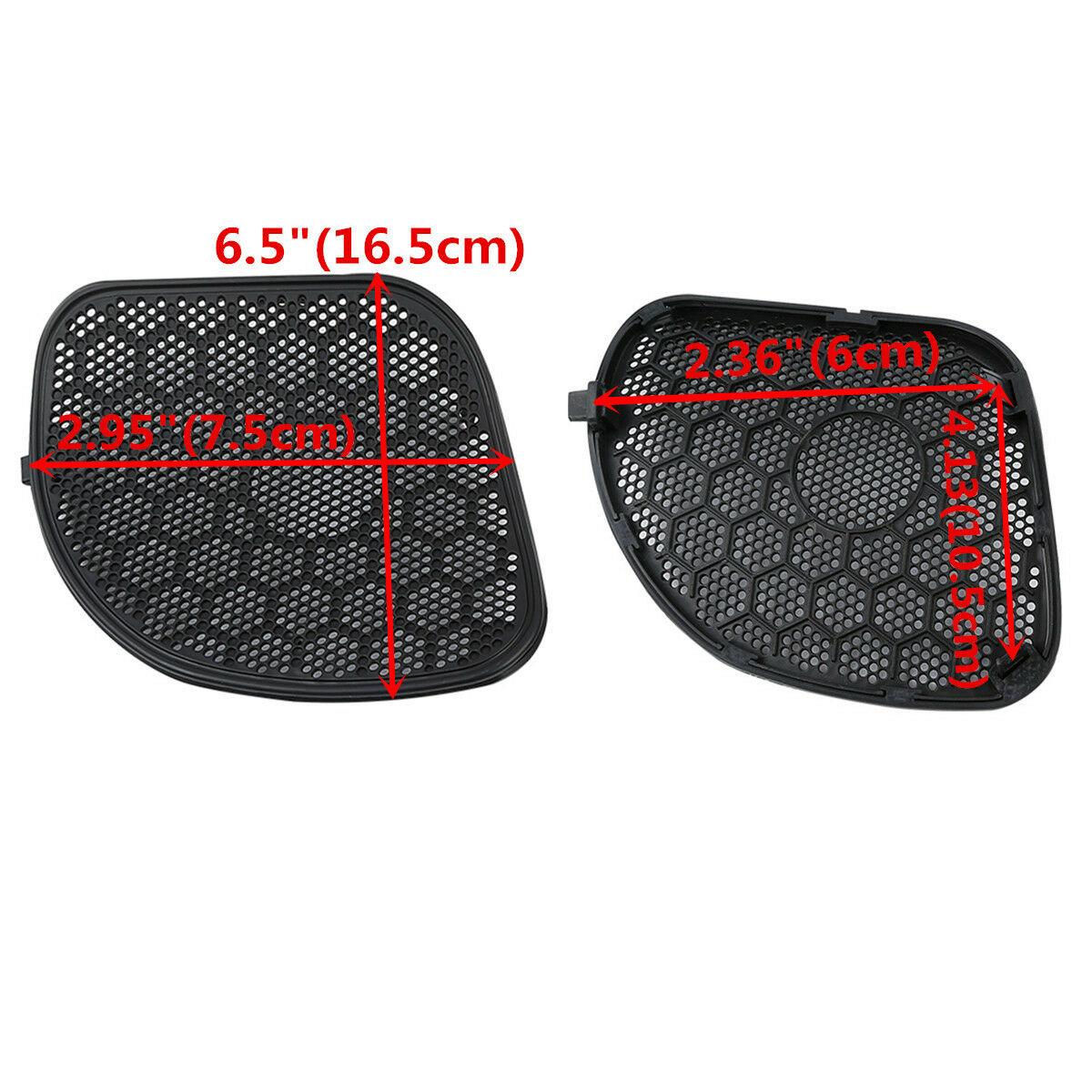 Black Trim Mesh Fairing Speaker Grilles Covers Fit For Harley Road Glide 15-22 - Moto Life Products