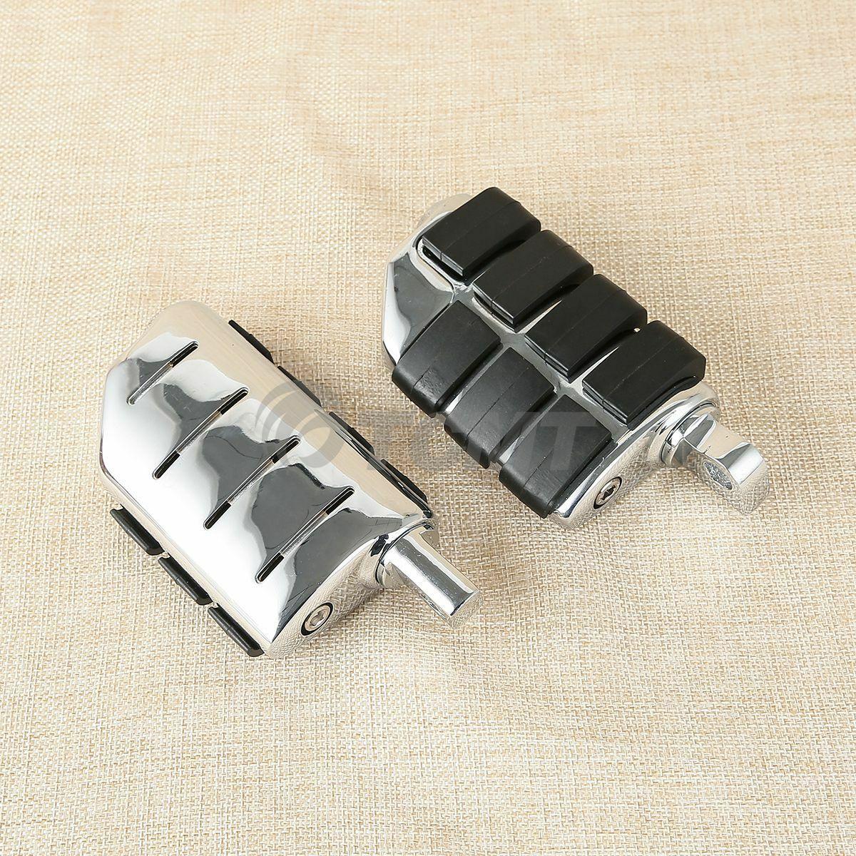 Chrome Wing Male Mount Footpegs Rest For Harley Davidson Sportster Softail Dyna - Moto Life Products