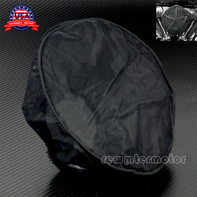 Black Air Filter Cleaner Rain Sock Cover Fit For Harley Touring Softail Dyna - Moto Life Products