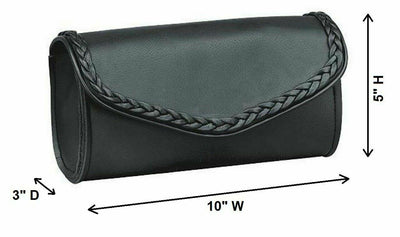 10" MOTORCYCLE WATERPROOF BRAIDED HEAVY DUTY WINDSHIELD BAG FOR HARLEY - Moto Life Products