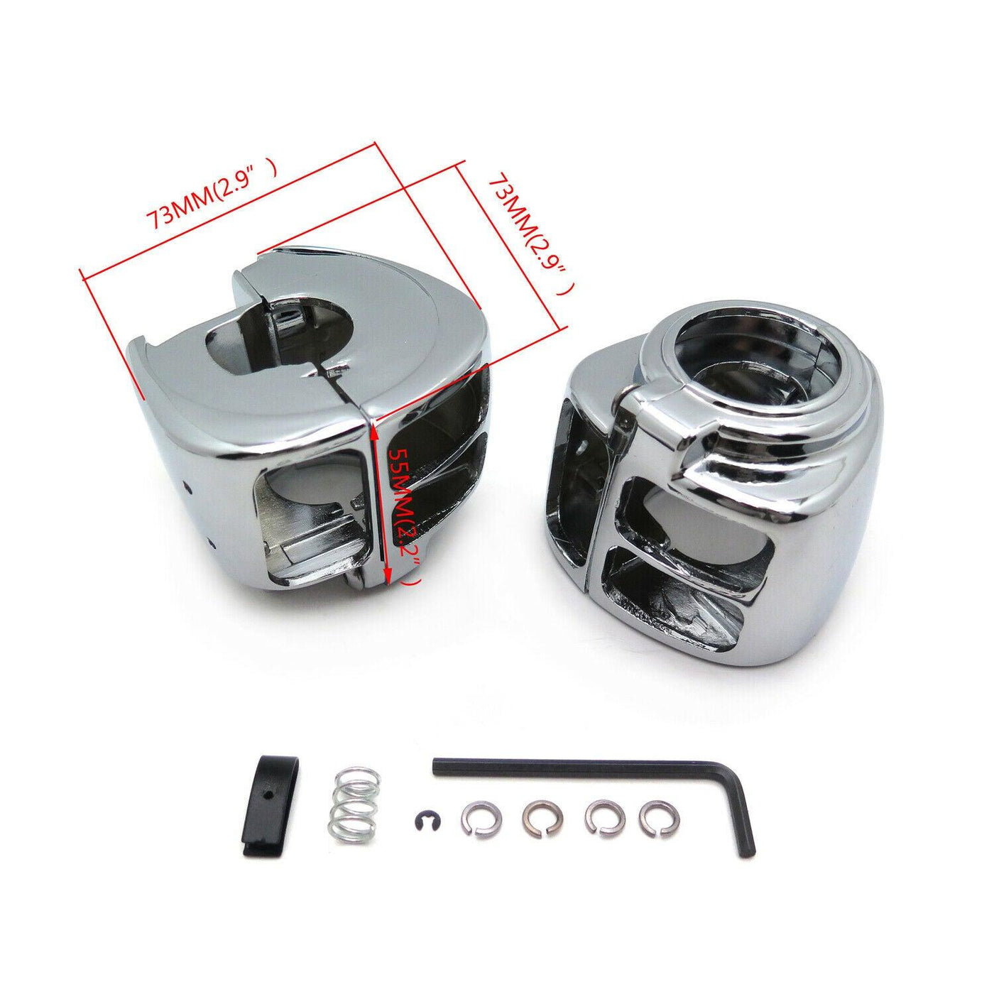 Chrome Switch Housing Cover For Harley Sportster Dyna Softail V-Rod 2002-2010 - Moto Life Products