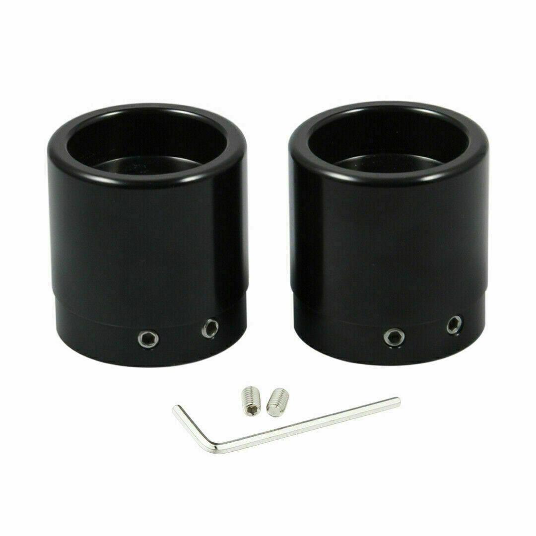Pair Black Front Axle Nut Cover Cap Fit for Harley Touring Road Glide King 08-up - Moto Life Products