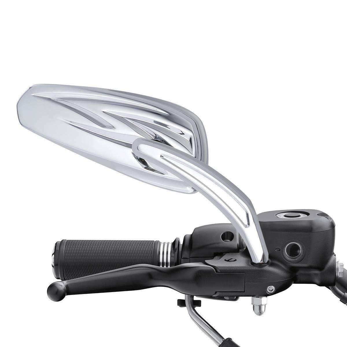 KEEPDSGN Tribal Black Rear View Mirrors For Harley Street Glide, Road King – Universal Fit