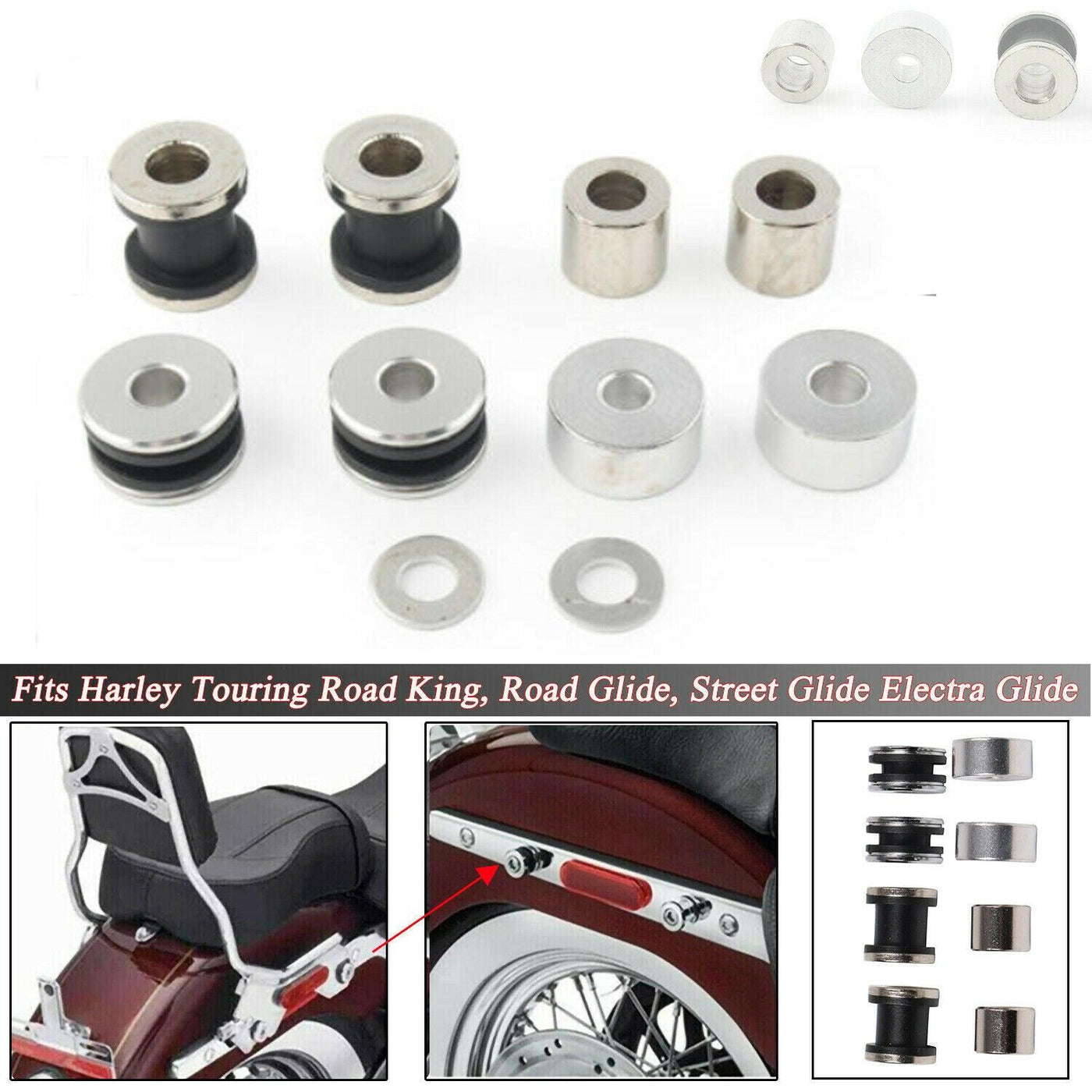 Detachable Sissy Bar Backrest Docking Hardware Kit For Harley Electra Road Glide - Moto Life Products