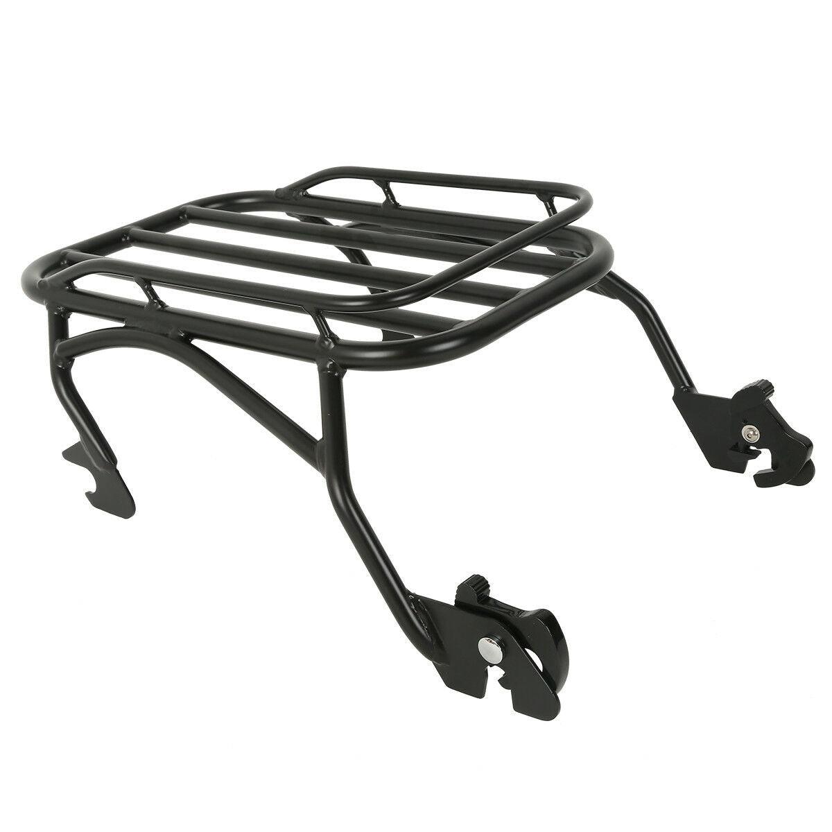 Dull Black Detachable Solo Luggage Mounting Rack Fit For Harley Road King 97-08 - Moto Life Products