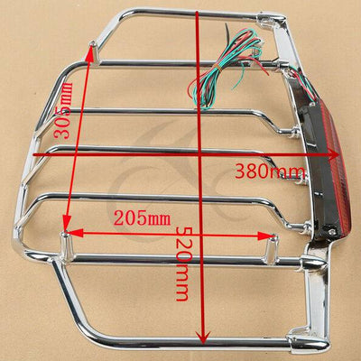 Tour Pak Luggage Rack w/ LED Light For Harley Touring Road King 2014-22 Air Wing - Moto Life Products