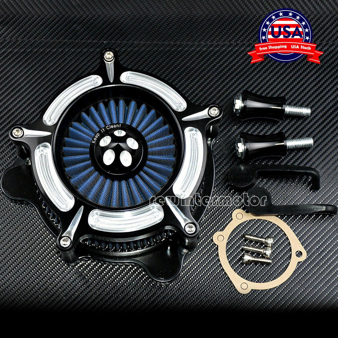 Air Cleaner Intake Filter Fit For Road King Gliding 00-07 Softtail Dyna 00-17 - Moto Life Products