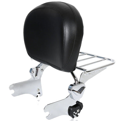 Detachable Sissy Bar Backrest W/ Luggage Rack For 97-08 Harley Road King Electra - Moto Life Products