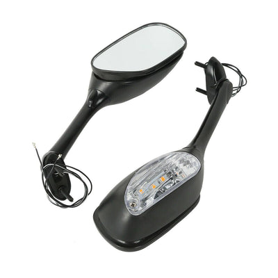 Rear View Mirrors LED Turn Signals For Suzuki GSXR 600 750 06-21 GSXR1000 05-15 - Moto Life Products