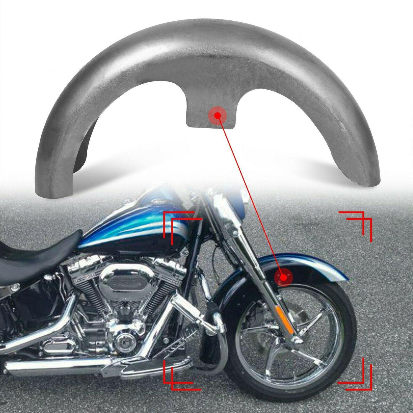 Custom Front Fender 120/70-21 Tire Wheel For Harley Touring Softail - Moto Life Products