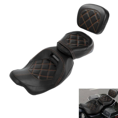 Black Driver Passenger Seat W/ Pad Fit For Harley Electra Street Glide 2009-2022 - Moto Life Products