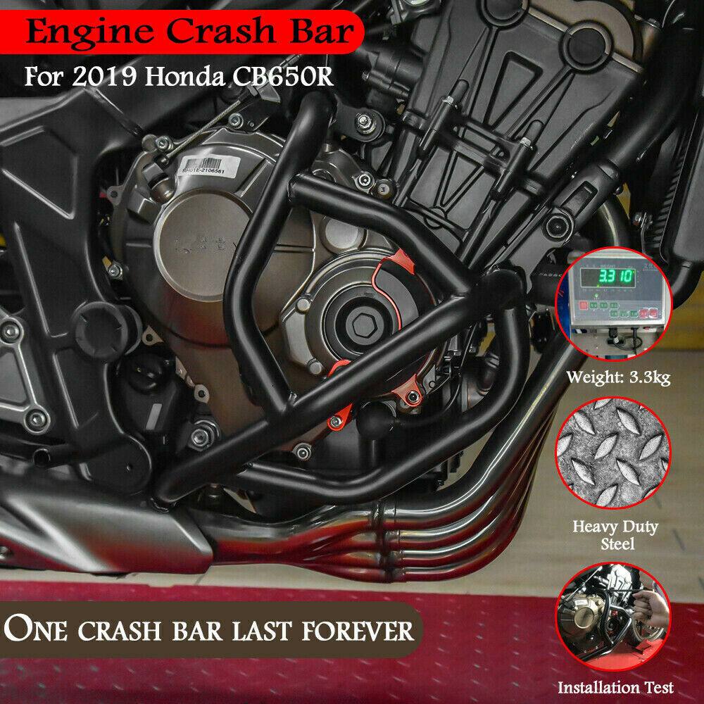 US Black Engine Highway Crash Bar Guard Protector for Honda CB650R 2019-2021 - Moto Life Products