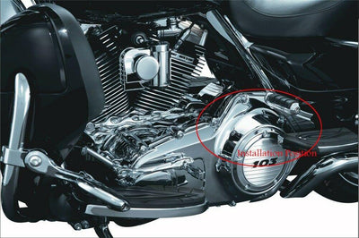 Chrome Cylinder Base Side Cover For Harley Street Glides Dyna Models 2007-2016 - Moto Life Products