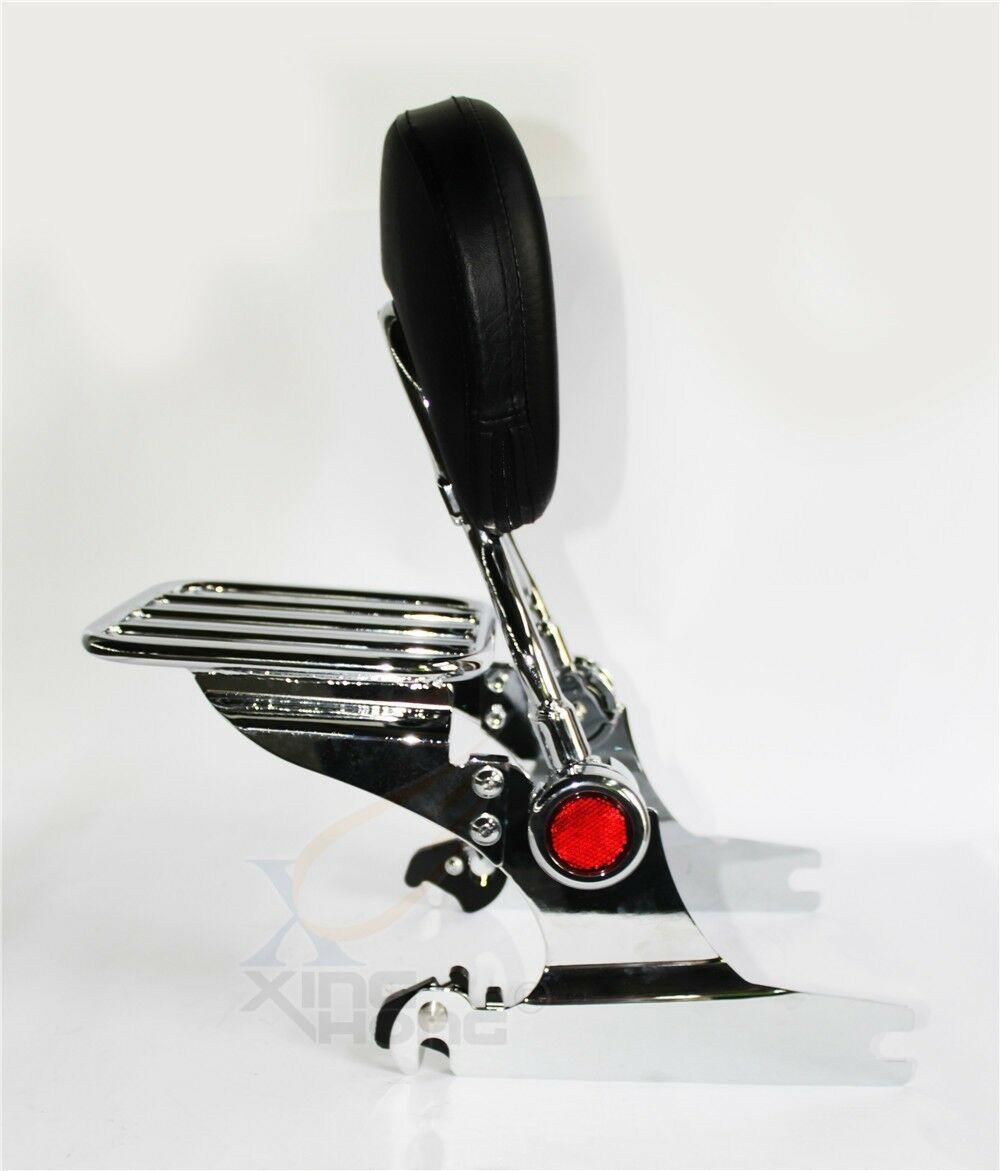 For 00-06 Harley Softail Fls New Detachable Backrest Sissy Bar+Luggage Rack - Moto Life Products