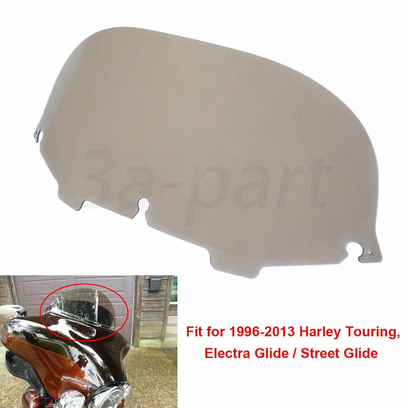 5" 6" 7" 8" 13" Dark/ Smoke Windshield Fit for Harley Electra Street Glide 96-13 - Moto Life Products