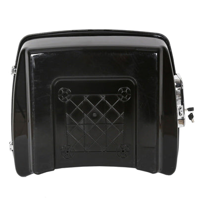 Black Chopped Tour Pack Trunk W/ Chrome Latch For Harley Davidson 14-21 Touring - Moto Life Products
