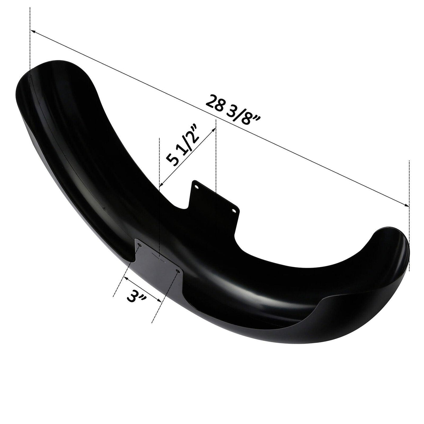 Painted Black Wrap Front Fender For Harley Touring Road King Glide 1997-2013