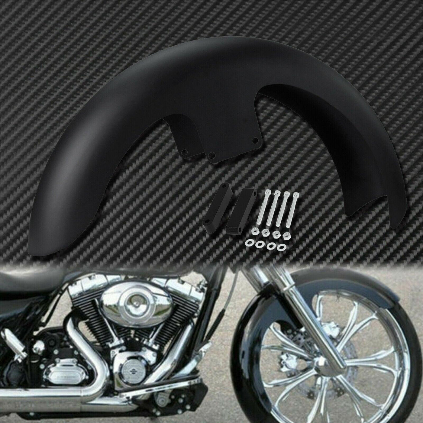 Matte Black 21" Wrap Front Fender Fit For Harley Touring Electra Street Glides - Moto Life Products