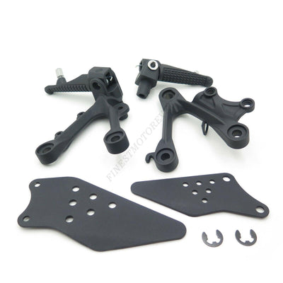 Front Foot Rest Pegs Brackets For Kawasaki Ninja ZX-6R 2009-2011 10 Rider Black - Moto Life Products