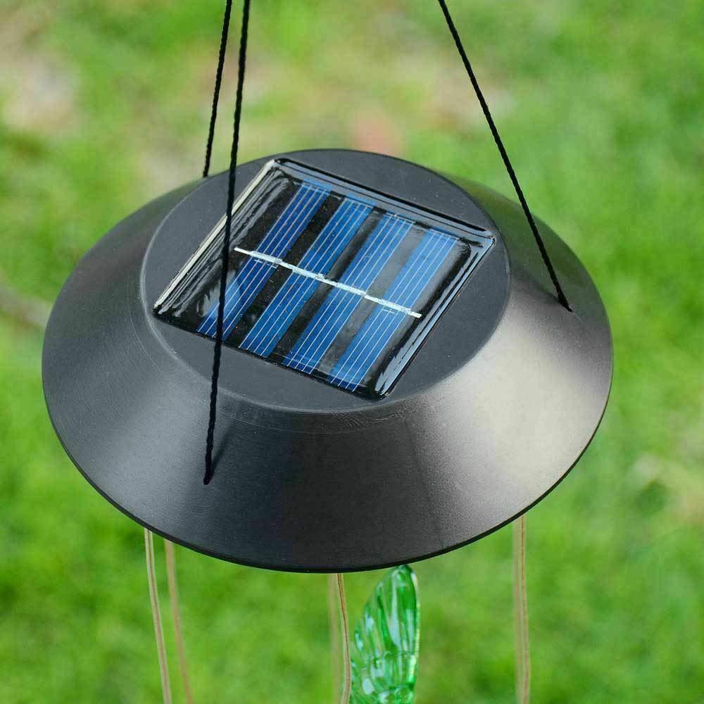 Color-Changing LED Solar Powered Hummingbird Wind Chime Lights Yard Garden Decor - Moto Life Products