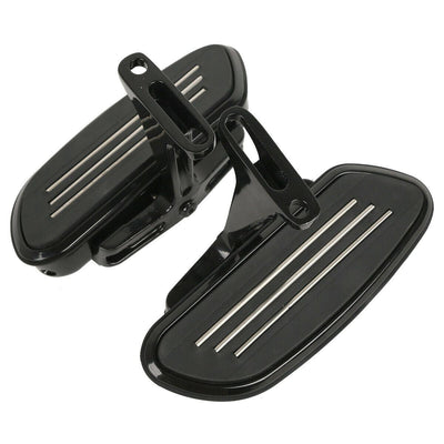 Black Pegstreamliner Passenger Footboard Fit For Harley Road King Glide 93-21 16 - Moto Life Products