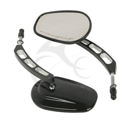 Black/Chrome 8mm Rearview Mirrors Fit For Harley Sportster 1200 Custom 94-16 15 - Moto Life Products