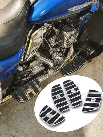 Rider Passenger Footboard Kit For Harley 87-15 TOURING/ 86-15 SOFTAIL Gear Skull - Moto Life Products