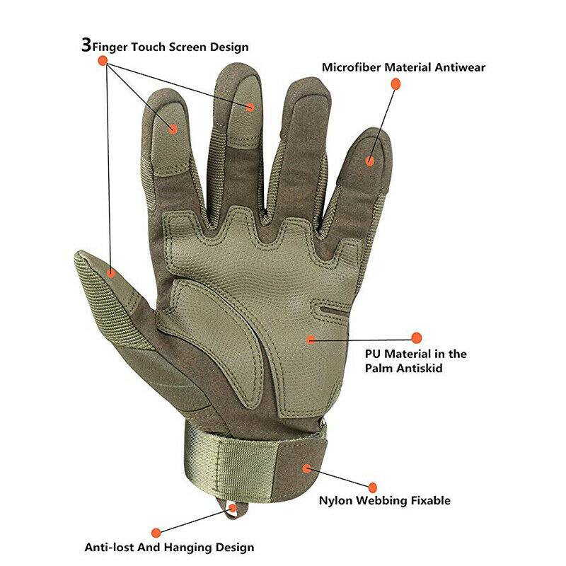 Tactical Motorcycle Motocross Full Finger Gloves Motorbike Riding Racing Mittens - Moto Life Products