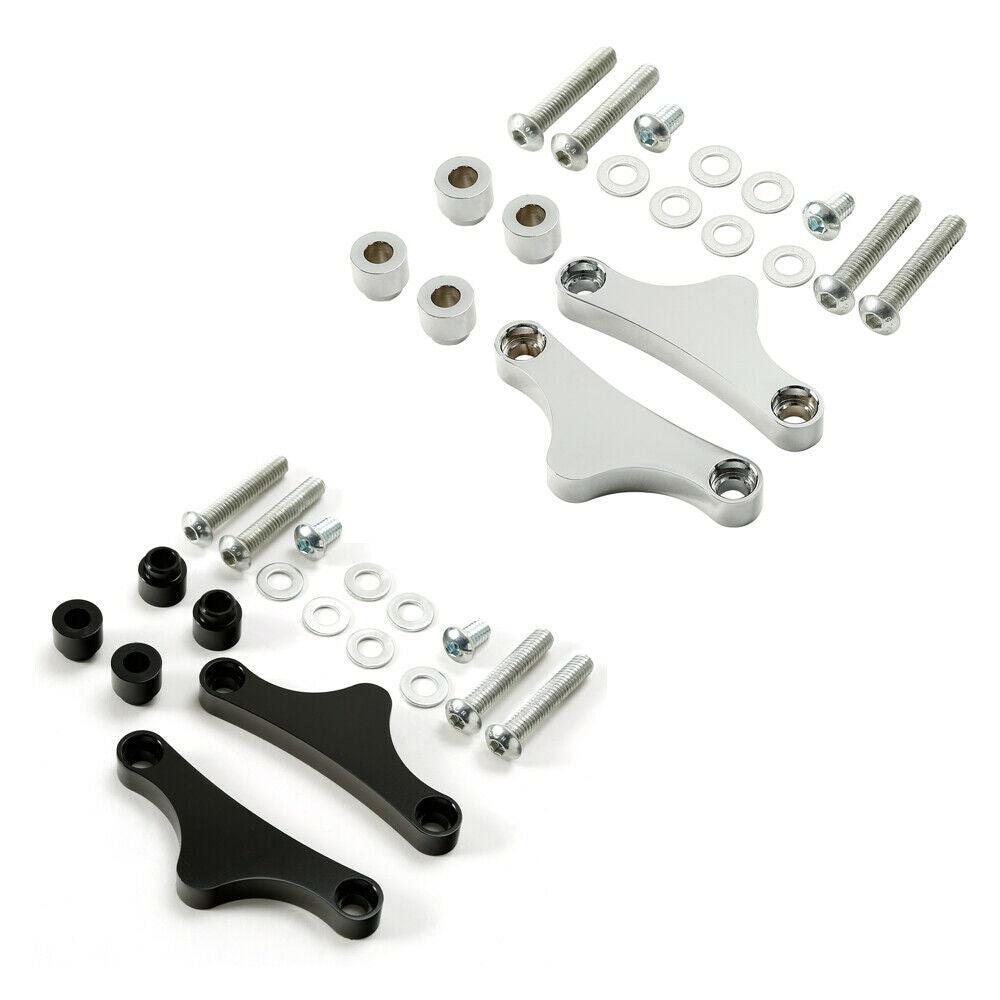 Chrome/Black Fender Brackets Mount Kit Fit For Harley Road Street Glide 14-22 20 - Moto Life Products