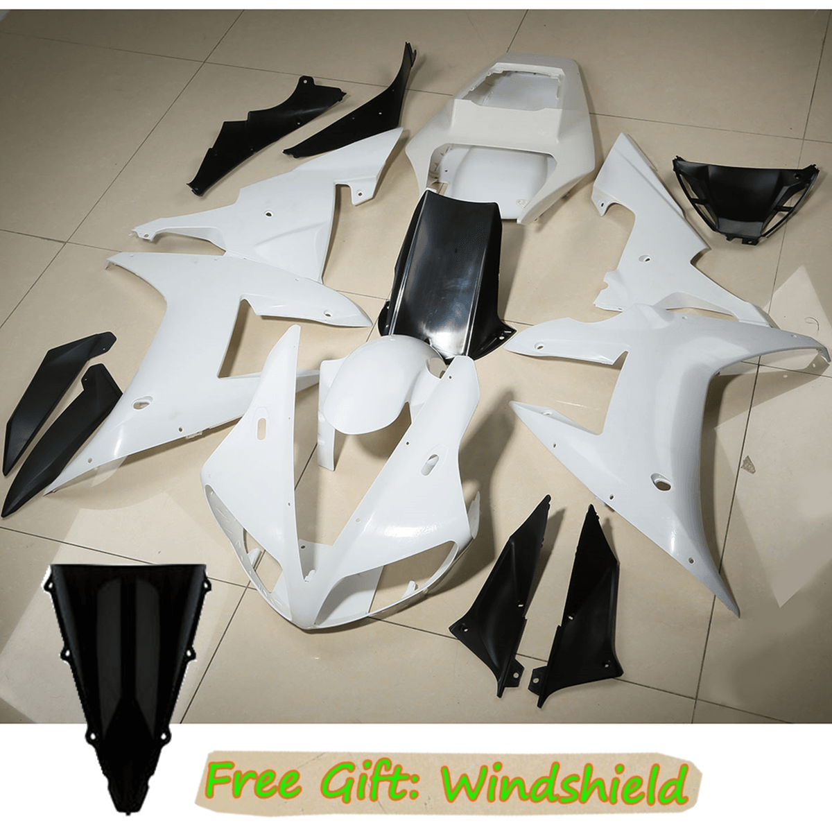 Unpainted ABS Fairing Bodywork Set Fit For Yamaha YZF R1 YZF-R1 YZFR1 2002-2003 - Moto Life Products