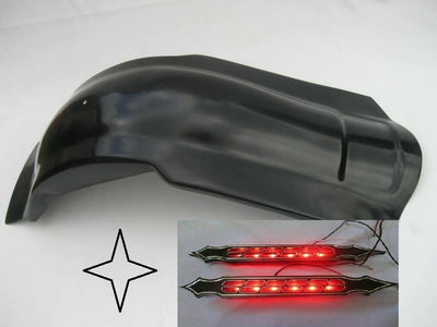 4" Stretched extended Rear FENDER Cover W Led 4 Harley Touring 97-08 Road King - Moto Life Products