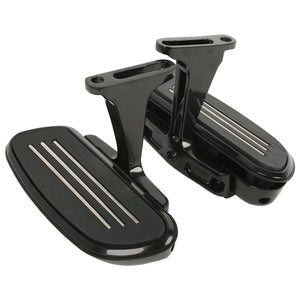 Black Pegstreamliner Passenger Footboard Fit For Harley Road King Glide 93-21 16 - Moto Life Products