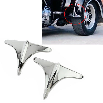Chrome Rear Fender Accents Tip Trim For Harley Tri Glide Ultra FLHTUTG FLHTCUTG - Moto Life Products
