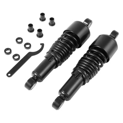 Pair 10.5'' Black Rear Shocks Fit For Harley Sportster 883 Iron 09-12 Low 05-10 - Moto Life Products