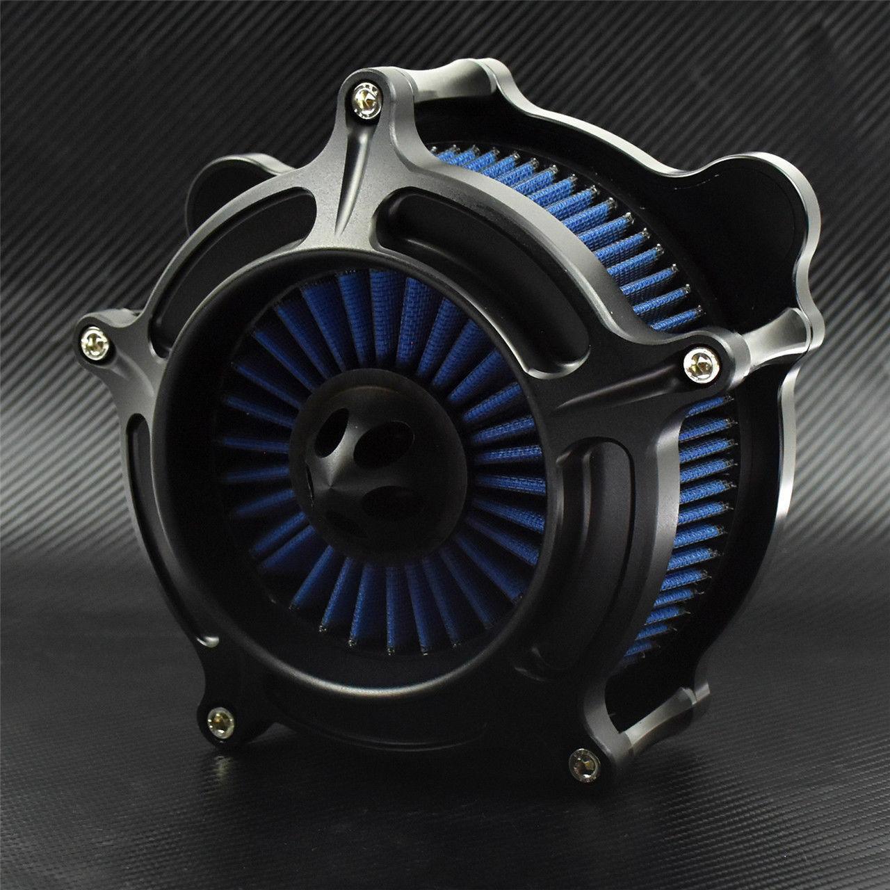 Matte Black Air Cleaner Blue Intake Filter Fit For Harley Touring 17-19 Softail - Moto Life Products