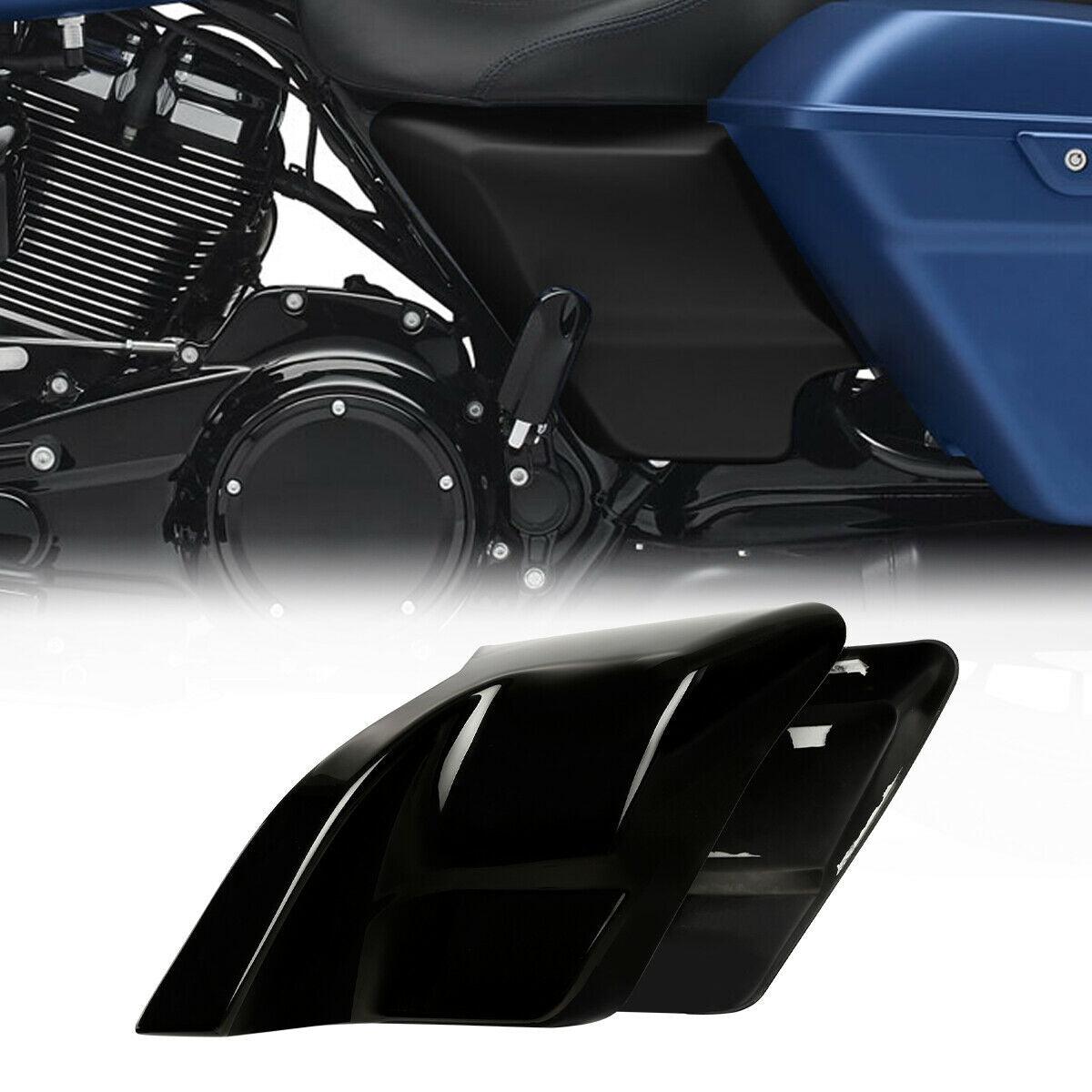 Black Stretched Side Cover Panel Fit For Harley Electra Street Road Glide 14-22 - Moto Life Products