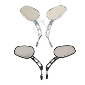 Black/Chrome 8mm Rearview Mirrors Fit For Harley Sportster 1200 Custom 94-16 15 - Moto Life Products