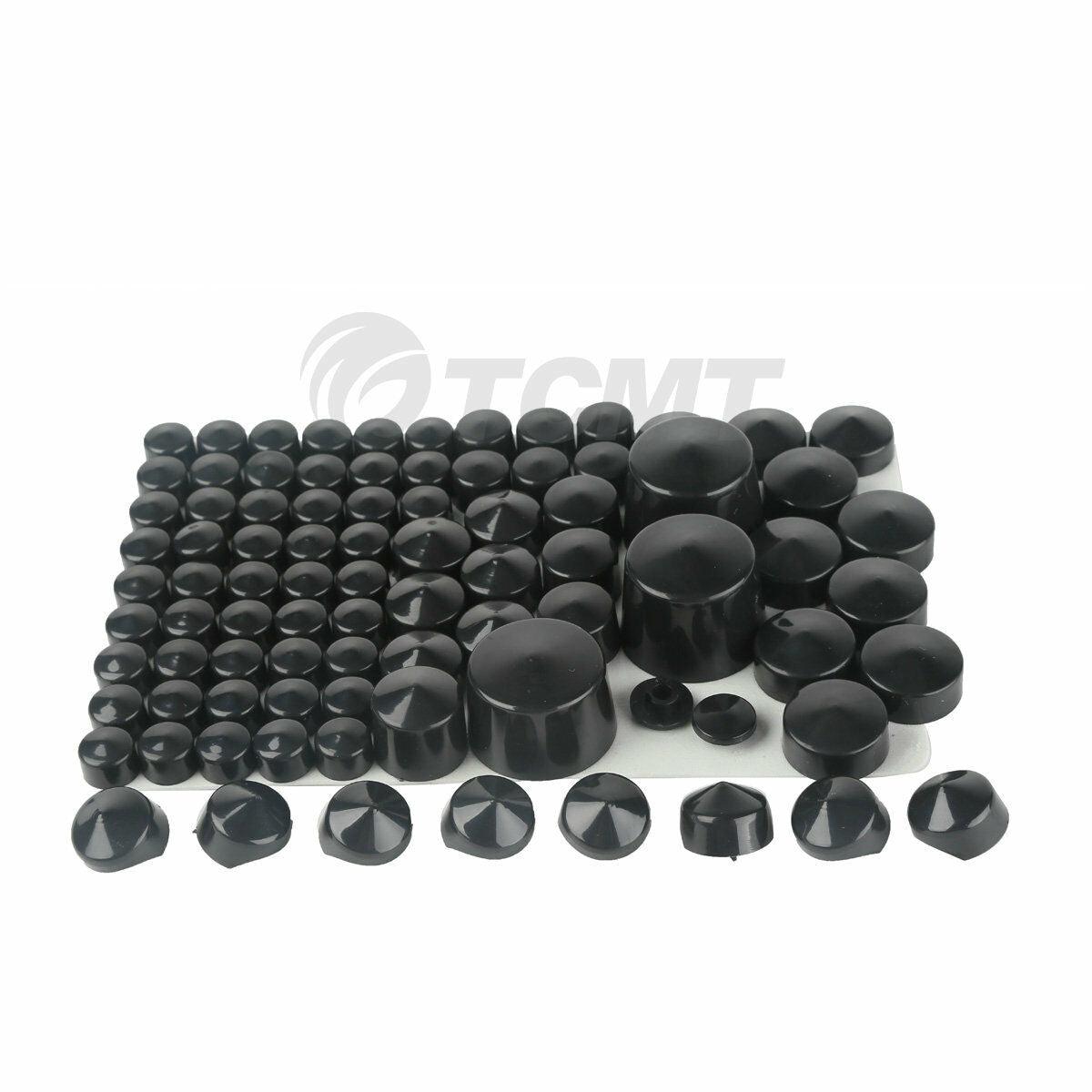 ABS Black 87Pcs Bolt Toppers Caps Cover For Harley Softail Twin Cam 84-06 05 04 - Moto Life Products