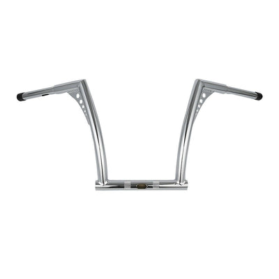 Chrome 14"Rise Handlebar 1-1/4" Fit For Harley Touring Dyna Low Rider Street Bob - Moto Life Products