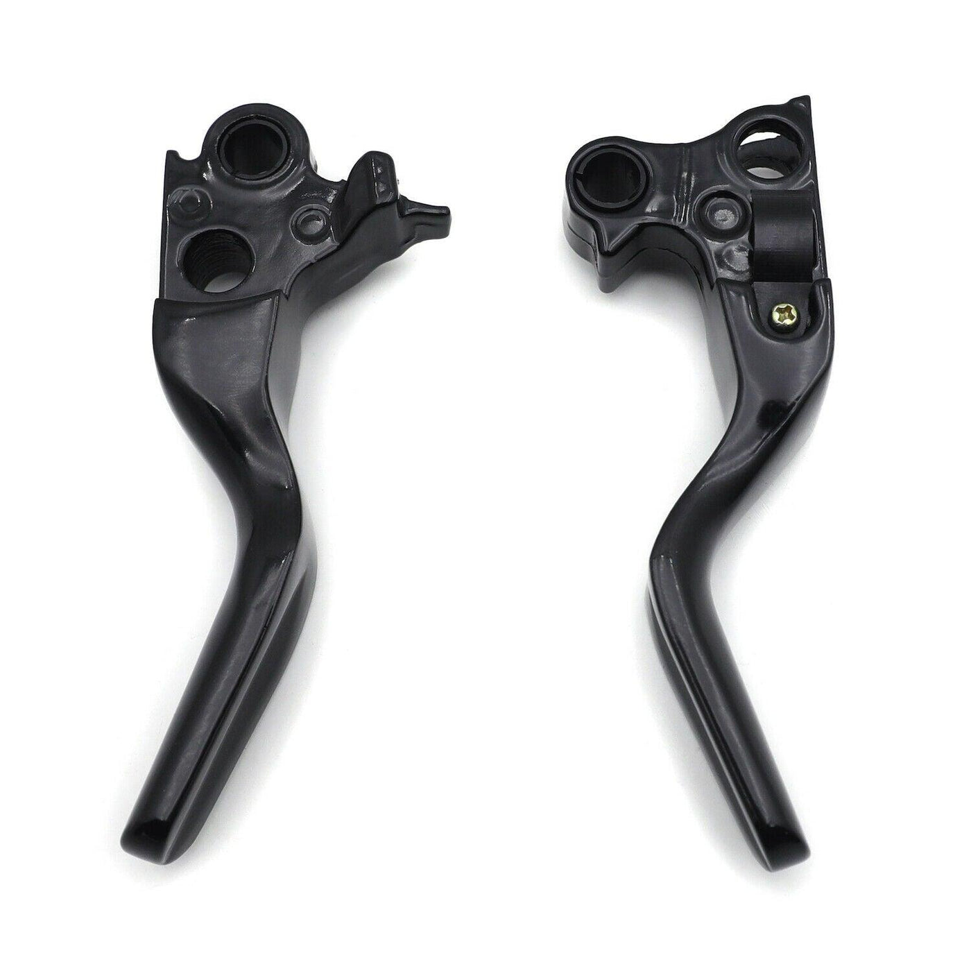 Black Shorty Brake Clutch Levers For Harley 96-03 XL/96-07 Dyna Touring Softail - Moto Life Products