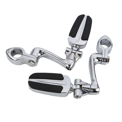 1 1/4" Highway Bar Footpegs Pegs Mount Fit For Harley Touring Road King Glide - Moto Life Products