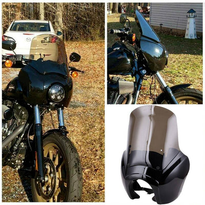 Smoke Front Fairing Kit For Harley Club Style Dyna Super Glide FXR T-Sport FXDXT - Moto Life Products
