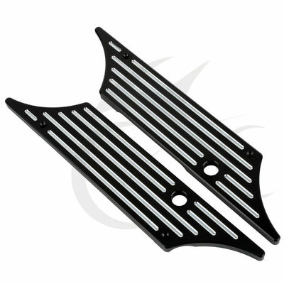 Black/Chrome Hard Saddlebag Latch Cover Fit For Harley Street Road Glide 93-2013 - Moto Life Products