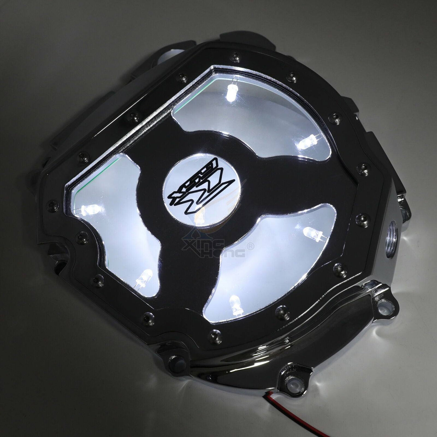 White LED See through Engine Clutch cover for Suzuki GSXR 01-08 GSXS1000 16-20 - Moto Life Products